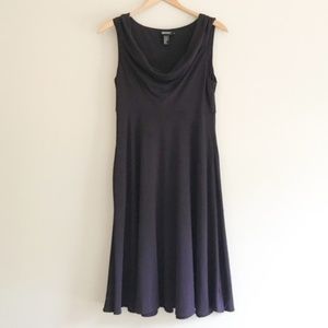 DKNY Cowl Neck Purple Sleeveless Dress